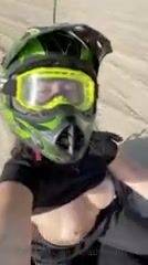 Claudia Tihan Topless ATV Ride - thothub.to on delporno.com