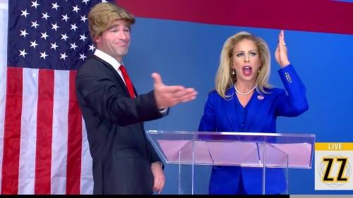 Trump gone mad on hot blonde parody with Cherie DeVille - hellporno.com on delporno.com