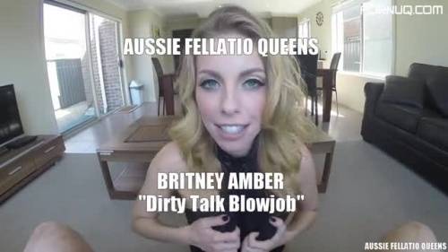 AussieFellatioQueens 19 01 19 Britney Amber Dirty Talk Blowjob - new.porneq.com on delporno.com